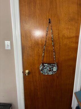 Vera Bradley Teal and Brown Floral Quilted Crossbody